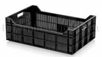Ящик для овощей, фруктов и ягод перфорированный черный