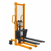 Ручной гидравлический штабелер SDJ 1016 (г/п 1 т, 1.6 м, раздвижные вилы 310-830 мм) SMART