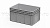 Евроконтейнер закрытые ручки/сплошное дно (серый), 600x400x320 мм