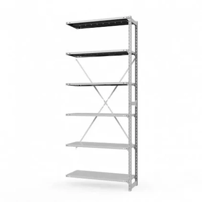 Секция приставная стеллажа металлического ТСУ Универсал, 3000x1060x500 мм. Полки: метал. перф. усил. 6 шт.